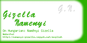 gizella namenyi business card